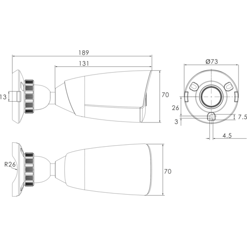IP камера OMNY A55N 36 уличная OMNY PRO серии Альфа, 5Мп c ИК подсветкой, 12В/PoE 802.3af, microSD, 3.6мм